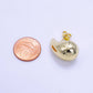14K Gold Filled 25mm Chunky Modern Teardrop Stud Earrings in Gold & Silver