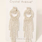 Rhinestone Pave Tassel Dangle Earrings