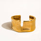 Clyde 18K Gold Non-Tarnish Abstract Bold Bangle: Yellow Gold