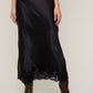 Black Satin Skirt