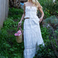EMBROIDERED LACE CROP TOP & MAXI SKIRT SET
