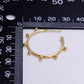 16K Gold Filled 25mm Dotted Outline C-Shaped Hoop Earrings