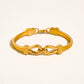 Deloise 18K Gold Non-Tarnish Knot Link Bracelet: Yellow Gold