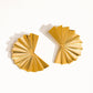 Soline 18K Gold Non-Tarnish Folded Fan Earring: Yellow Gold