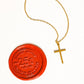 Tirza 18K Gold Non-Tarnish Small Cross Necklace: Yellow Gold