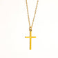 Tirza 18K Gold Non-Tarnish Small Cross Necklace: Yellow Gold