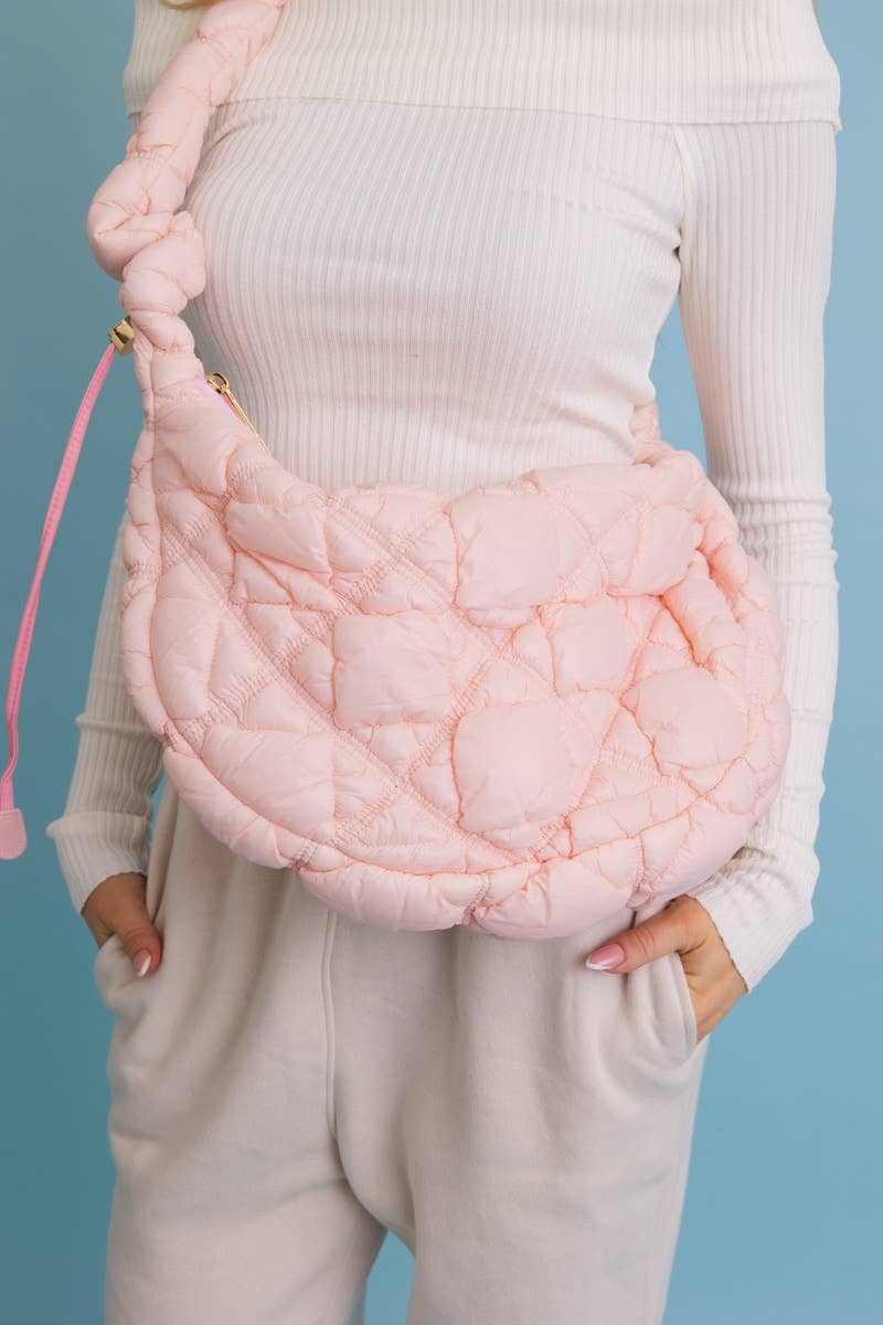 Carry All Pink Quilted Crossbody