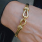 Deloise 18K Gold Non-Tarnish Knot Link Bracelet: Yellow Gold