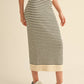 STRIPED PATTERN KNITTED SKIRT