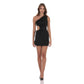Pleated One Shoulder Dress