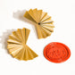 Soline 18K Gold Non-Tarnish Folded Fan Earring: Yellow Gold