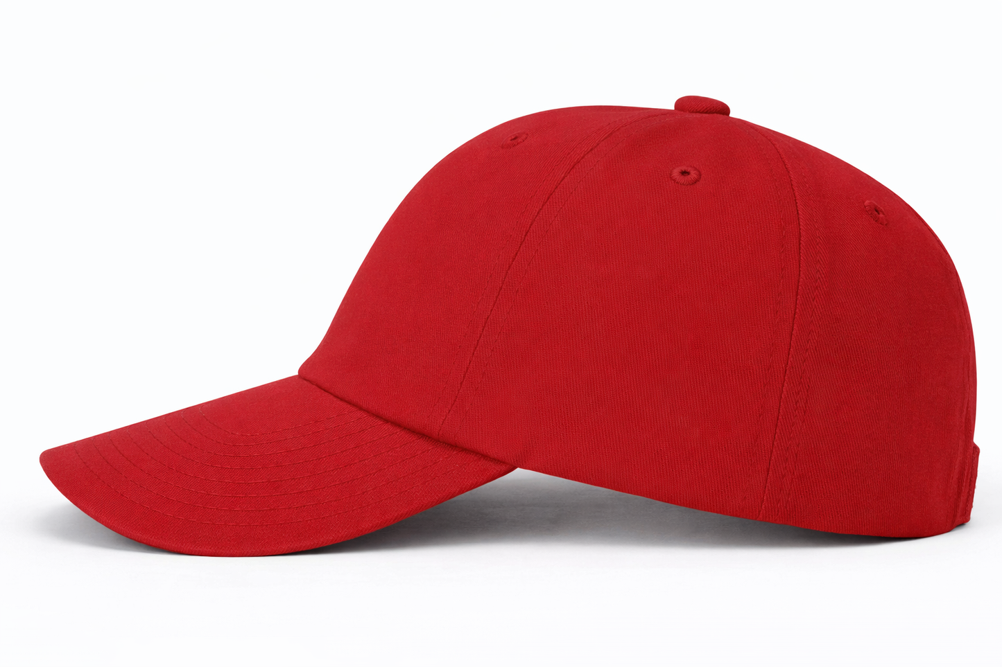 Premium Cotton Baseball Cap Dad Hat Men Women Deep Crown: Red