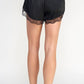 LACE DETAIL WOVEN SHORTS BLACK