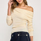 Crossover Shoulder Sweater