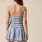 Misty Blue Smocked Lace Dress