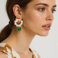 Désirée 18K Gold Freshwater Pearl Hoop Earring: Green