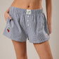 MID-RISE EMBROIDERED SHORTS