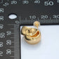 24K Gold Filled 15mm Double Wide Band C-Shaped Hoop Earrings
