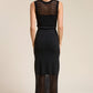 Boho Crochet Macrame Mesh Midi Knit Dress