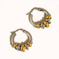 Novine 18K Gold Non-Tarnish Two Tone Hoop Earring: Multi-Colored