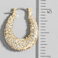Pave Graduated Latch Hoop Earrings