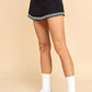 Motion Knit Skirt with Contrasting Stripes
