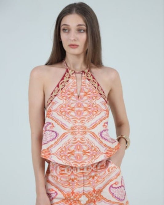Printed Halter Top