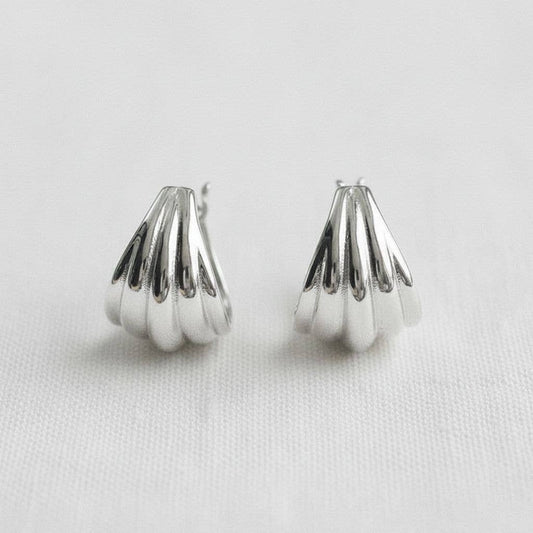 Retro Wave Textured Drop Earrings