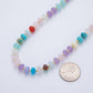 18K Gold Filled Natural Gemstone Rondelle Bead 17.6 Inch Gemstone Chain Necklace