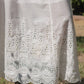 Off-White Embroidered Open Back Maxi Dress