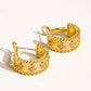 Ismaël 18K Gold Vintage Floral Hoop Earring: Yellow