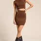 Ribbed Knit Bodycon Cut Out Mini Dress