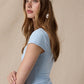 Blue Cap Sleeve Top