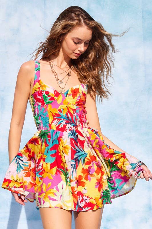 Floral Print Flowy Dress