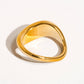 Erin 18K Non-Tarnish Classic Wavy Band: Silver