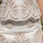 Off White Embroidered Off Shoulder Mini Dress