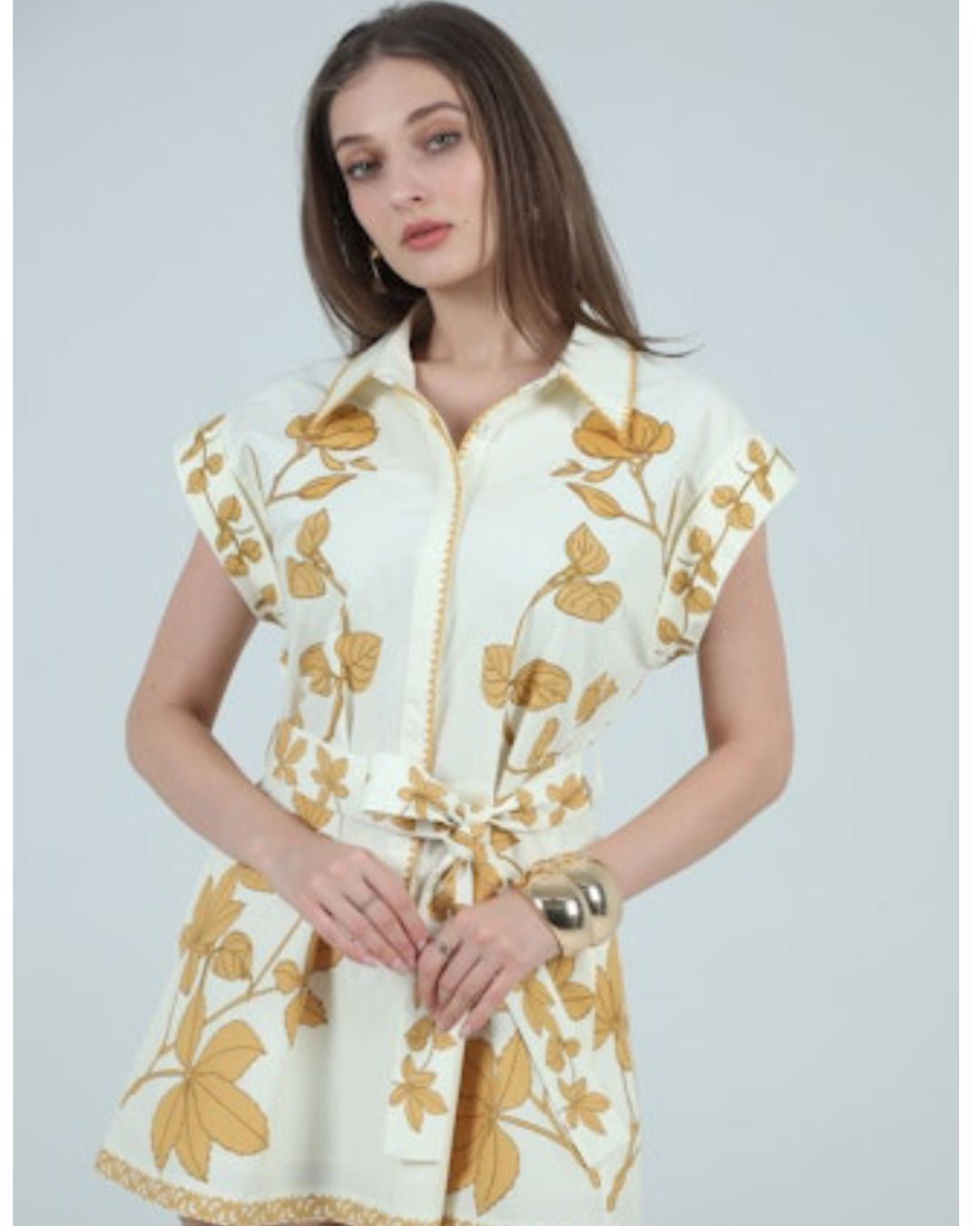 Sunluck A Line Shirt Dress