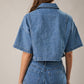 DENIM CROP SHIRT