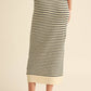 STRIPED PATTERN KNITTED SKIRT