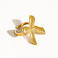 Lillian 18K Gold Non-Tarnish Bow Stud & Ring: Yellow Gold / Stud