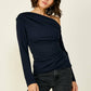 Riley Long Sleeve Top Dark Navy