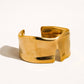 Clyde 18K Gold Non-Tarnish Abstract Bold Bangle: Yellow Gold