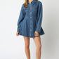 Angelina Denim Button Dress