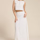 Contrast Stitch Linen Skirt