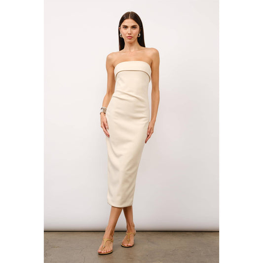 Mila Lux Crepe Fitted Midi Dress (RT)