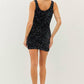 SPARKLY VELVET SEQUIN MINI DRESS (RT)