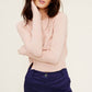 Long Sleeve Knit Top with Asymmetrical Top Blush