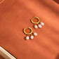 Séjour 18K Gold Non-Tarnish Petite Pearl Dangle Earring: Yellow Gold