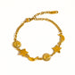 Leonora 18K Gold Non-Tarnish Sun and Star Bracelet: Yellow Gold