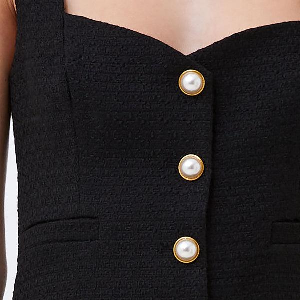 Black Button Front Dress